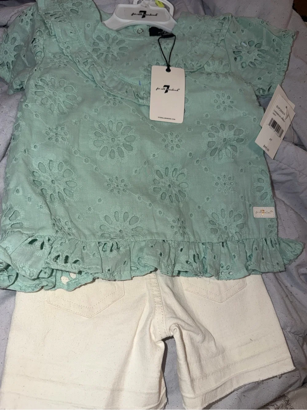 Girls 7 for all mankind shorts set 4t NWT